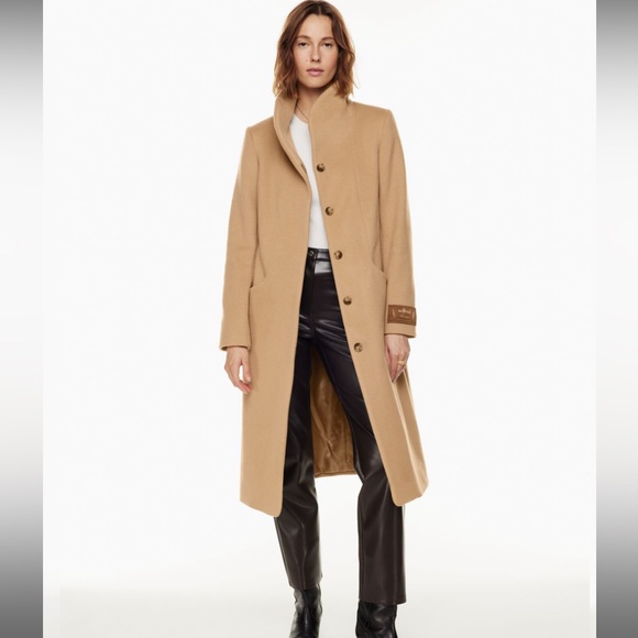 Brand New - Aritzia Wilfred The Cocoon Long Coat - Italian Wool and Cashmere - Picture 2 of 8